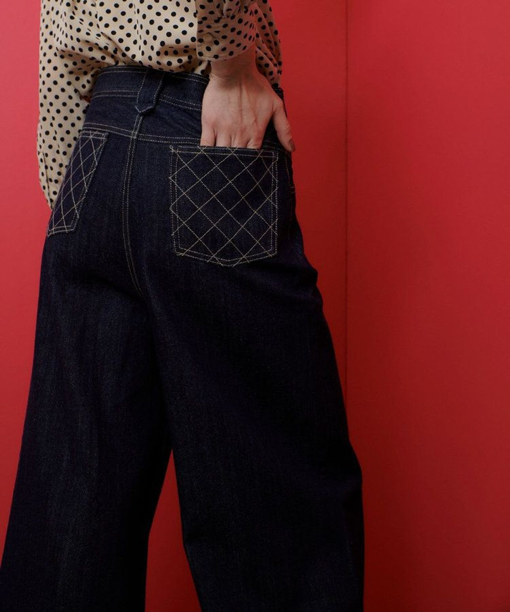 LOULOU WILLOUGHBY ◇【LOULOU WILLOUGHBY】デニムバギーパンツ インディゴ (66)