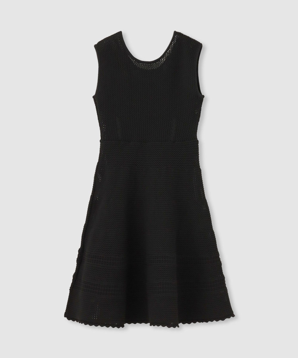 LOULOU WILLOUGHBY メッシュクロッシェミニワンピース ブラック (95)