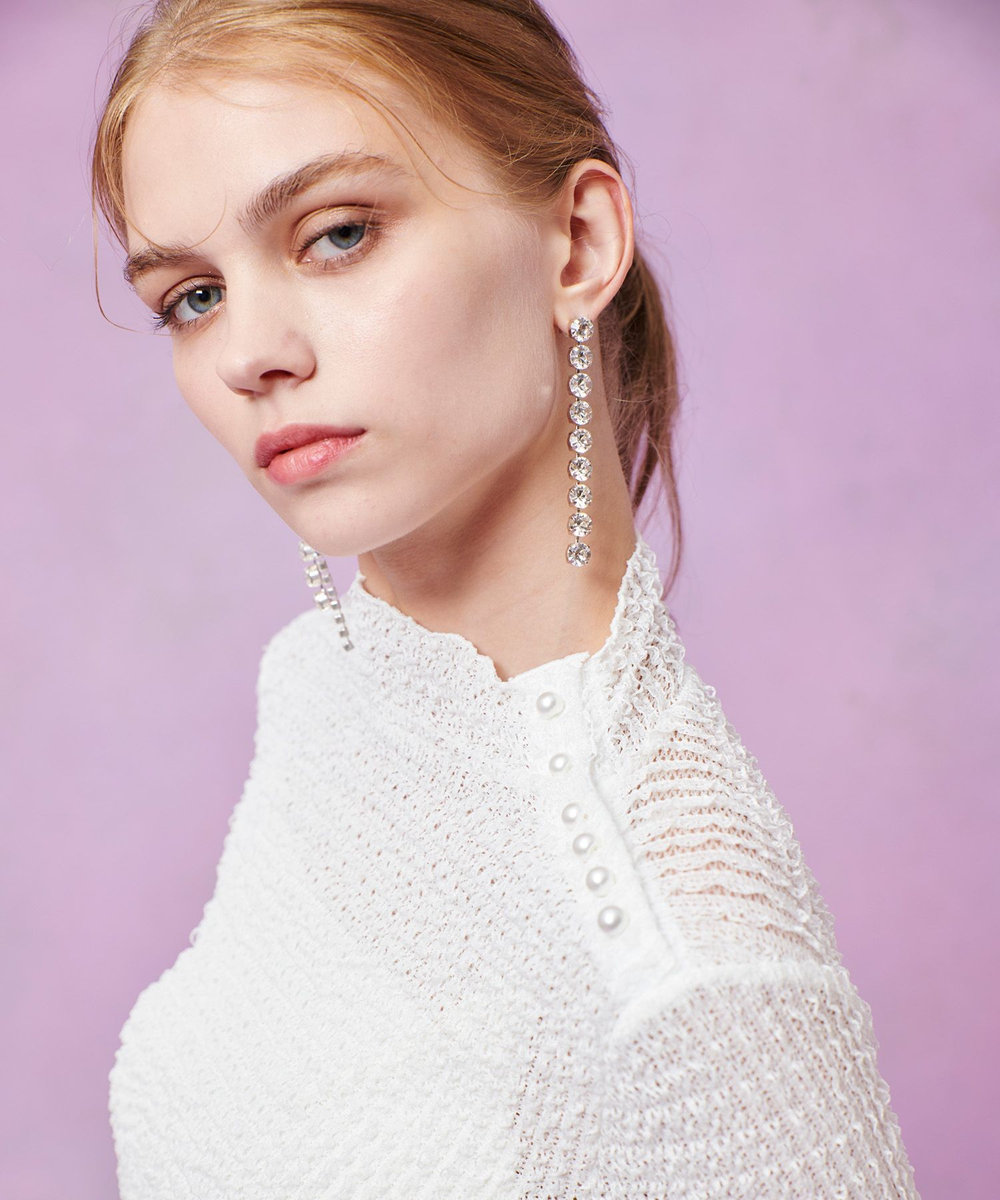 LOULOU WILLOUGHBY 【LOULOU WILLOUGHBY】ティアードラッセルプルオーバー オフホワイト (02)