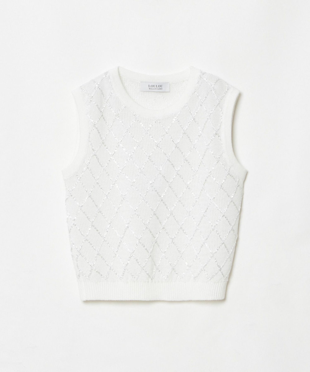 LOULOU WILLOUGHBY 【LOULOU WILLOUGHBY】シークインエンブロイダリープルオーバー オフホワイト (02)