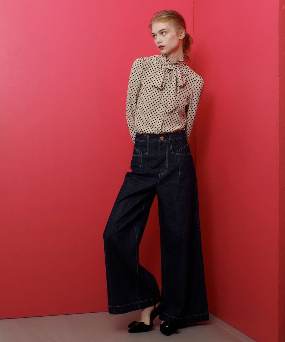 LOULOU WILLOUGHBY ◇【LOULOU WILLOUGHBY】デニムバギーパンツ インディゴ (66)