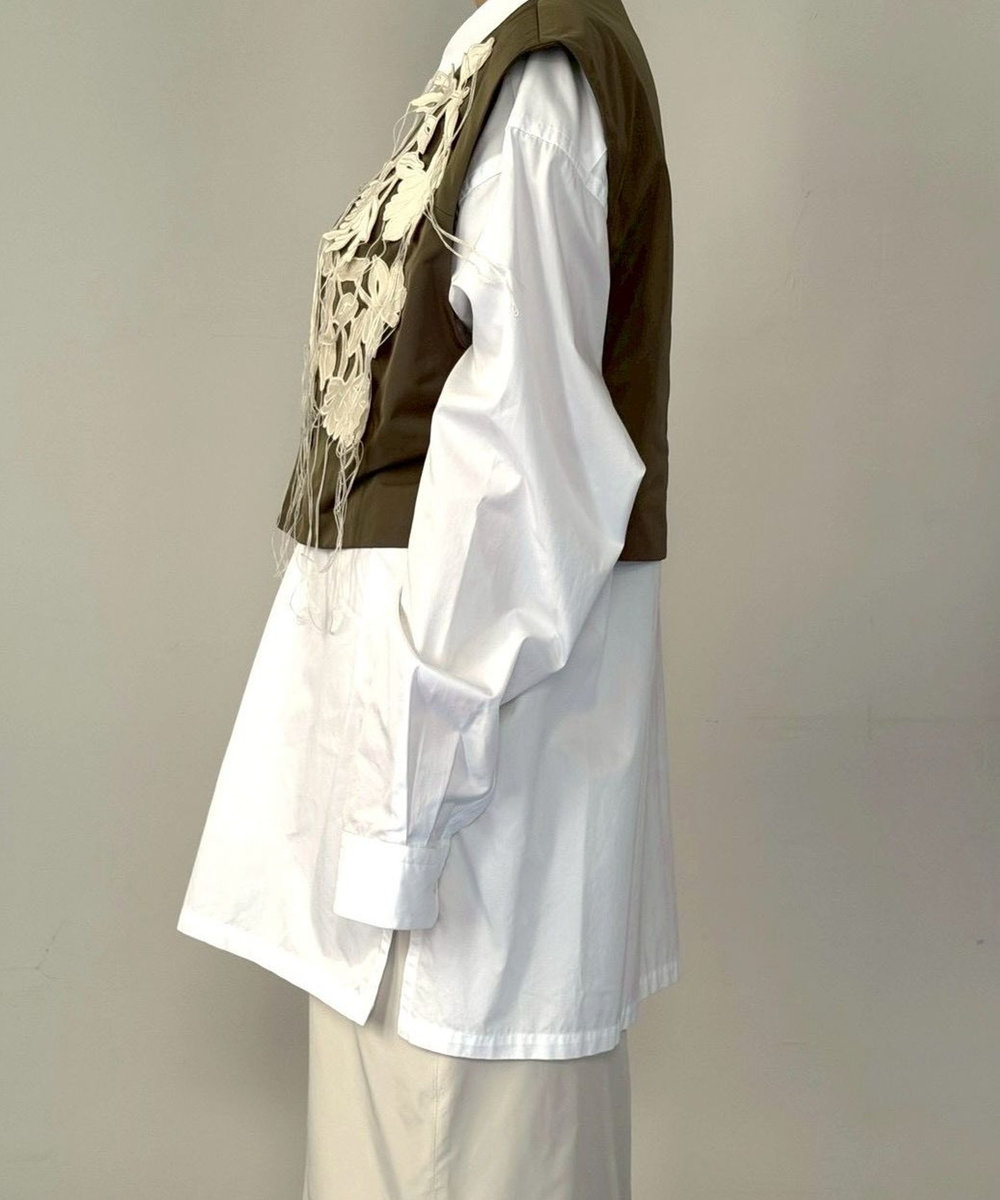 buying 【MARGE(マージ)】 SHORT VEST オフホワイト (02)