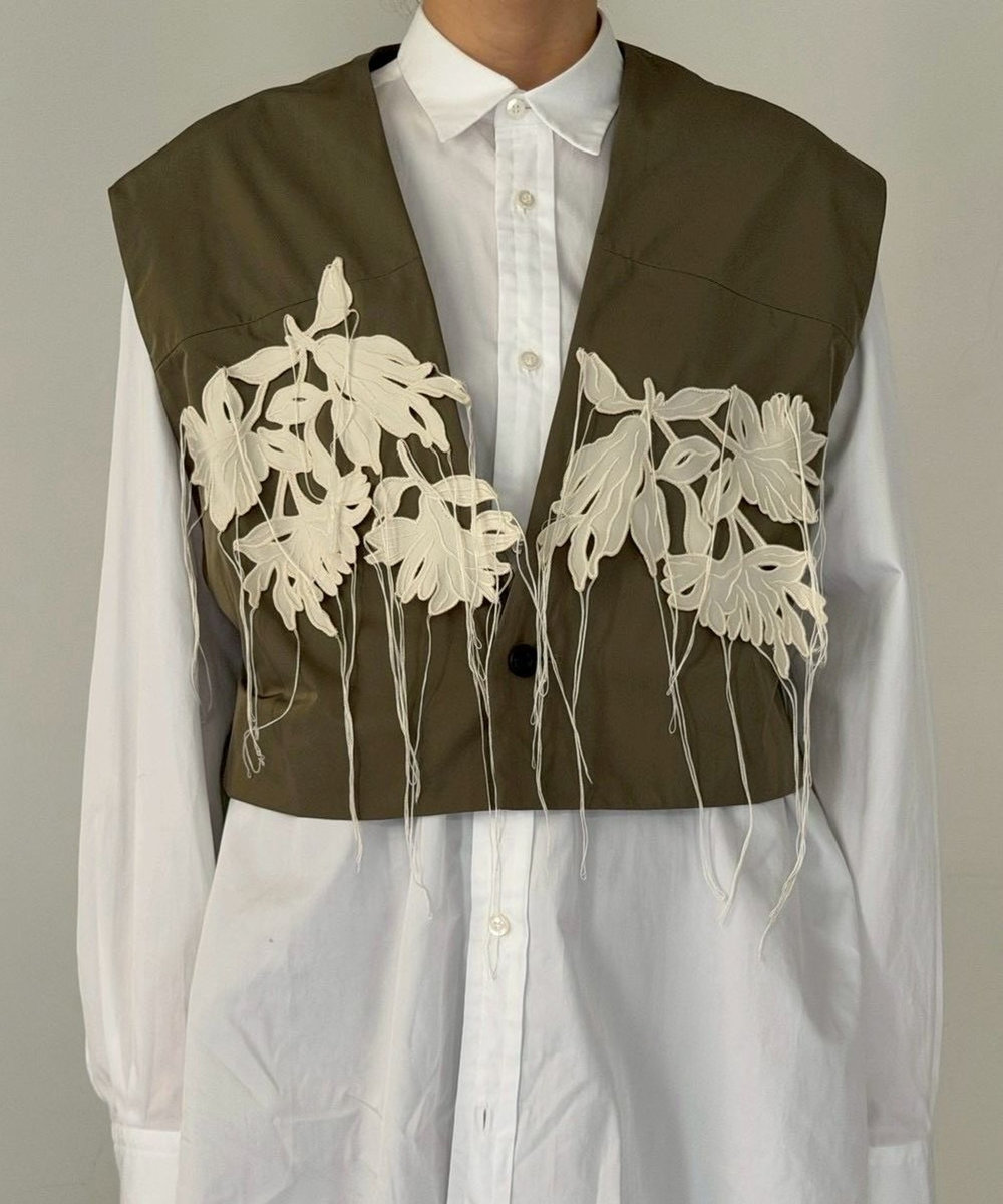 buying 【MARGE(マージ)】 SHORT VEST カーキ (76)