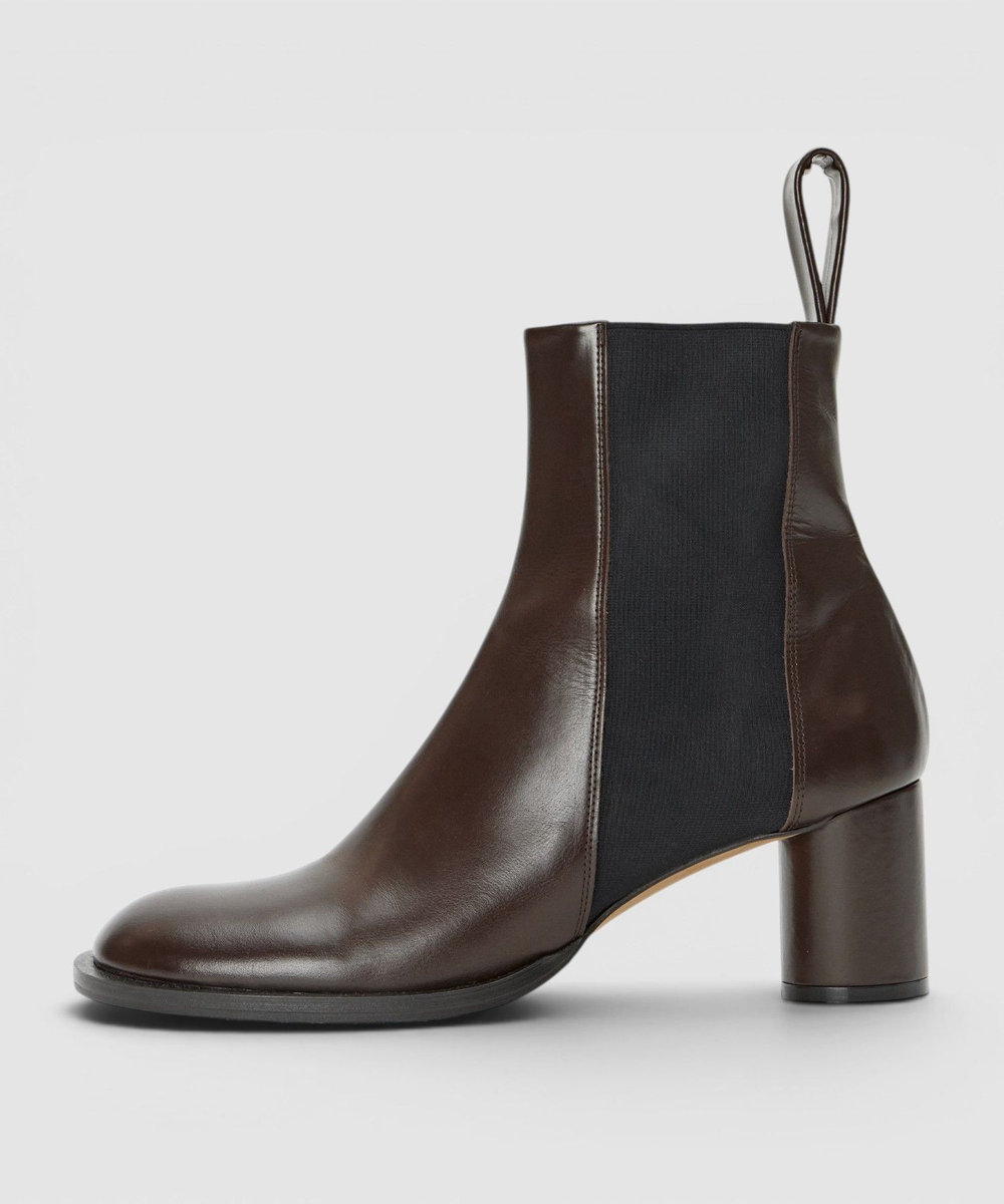 buying 【PIPPICHIC(ピッピシック)】OBLIQUE SIDEGOA SHORT BOOTS ダークブラウン (82)