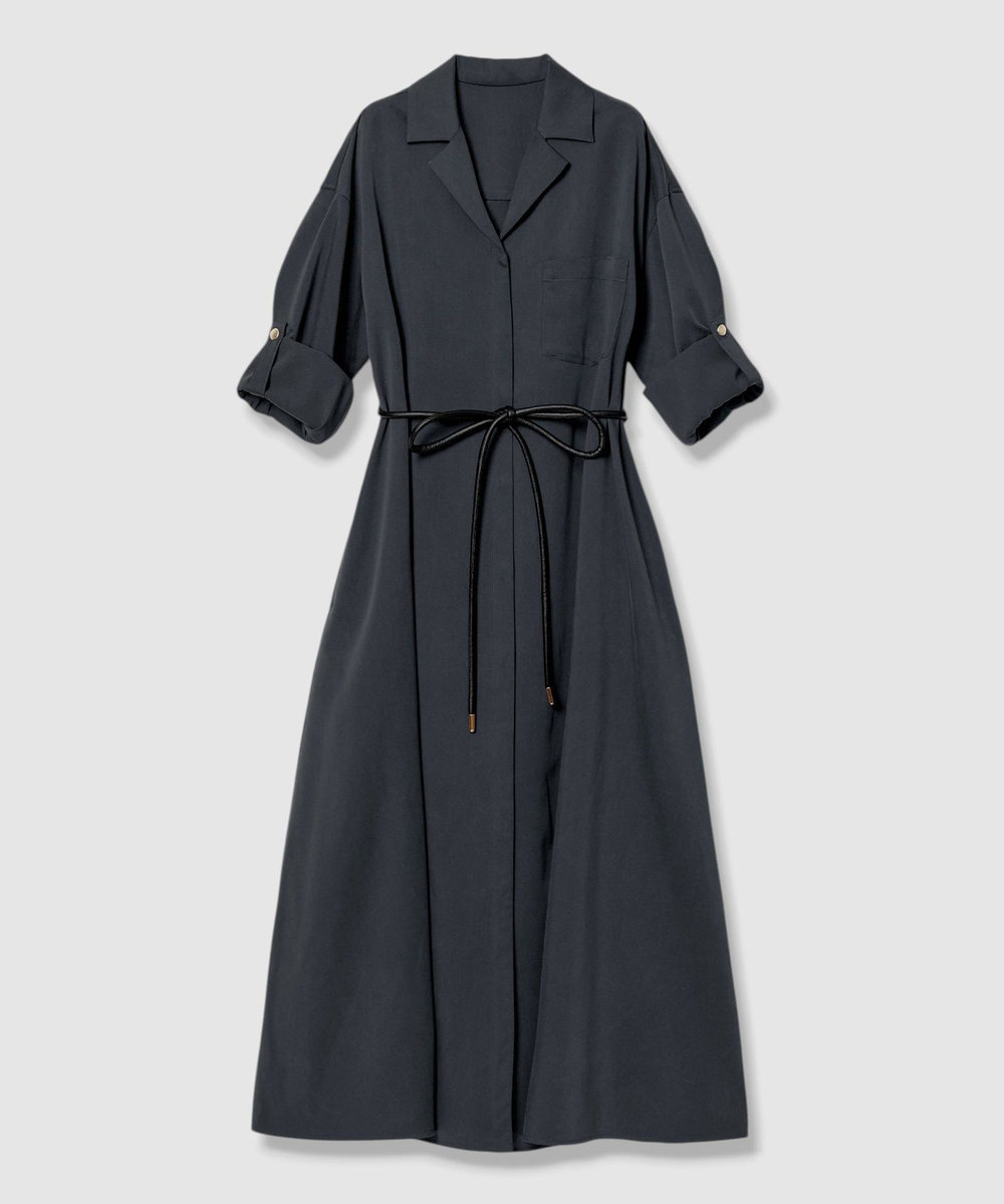 allureville フィブリルストレッチシャツワンピース ネイビー (65)