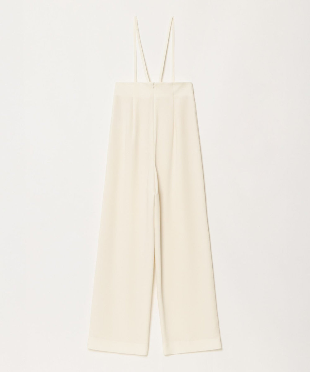 LOULOU WILLOUGHBY 【LOULOU WILLOUGHBY】ダブルクロスハイウエストサスペンダーパンツ オフホワイト (02)