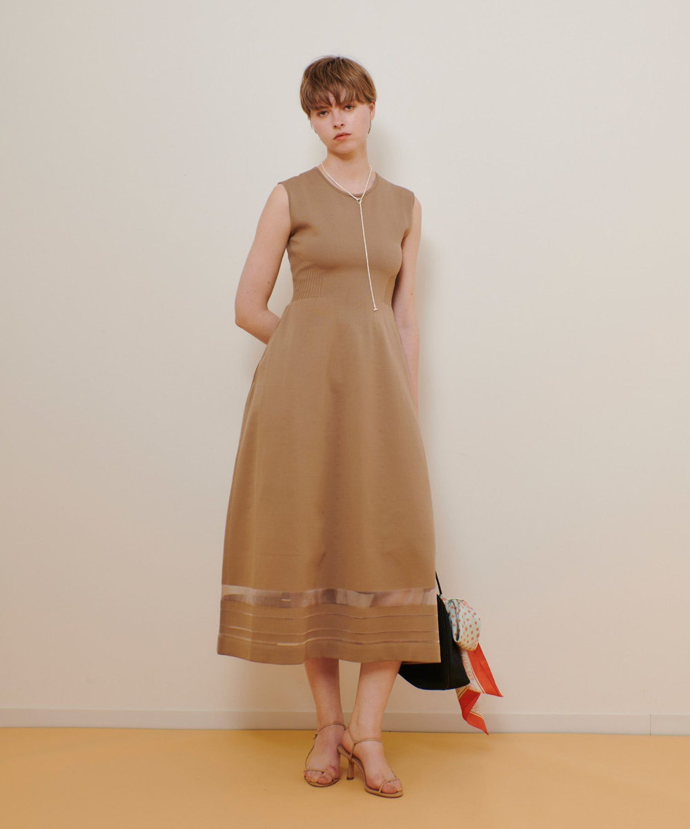 allureville ◇ウエストマークリブワンピース ベージュ (11)