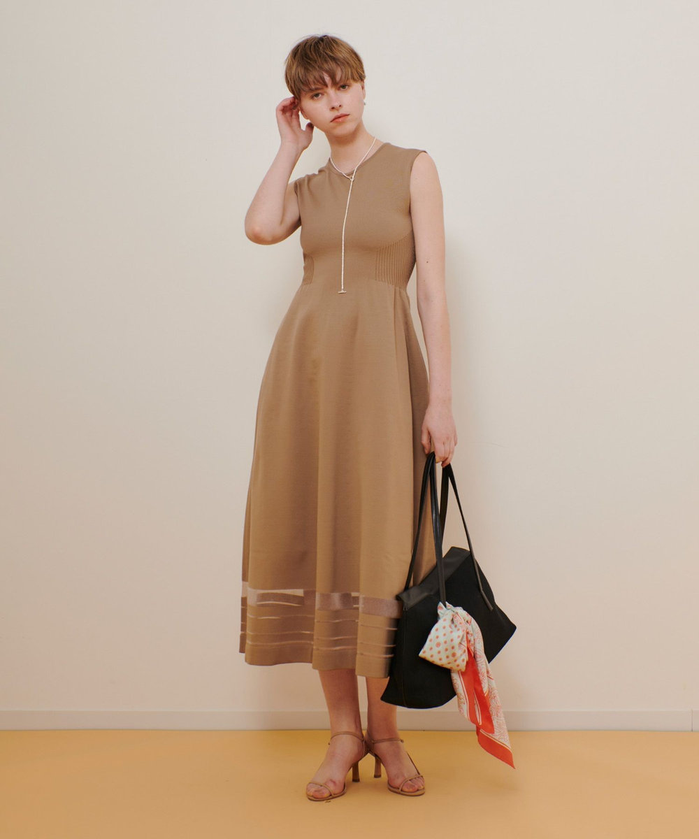allureville ◇ウエストマークリブワンピース ベージュ (11)