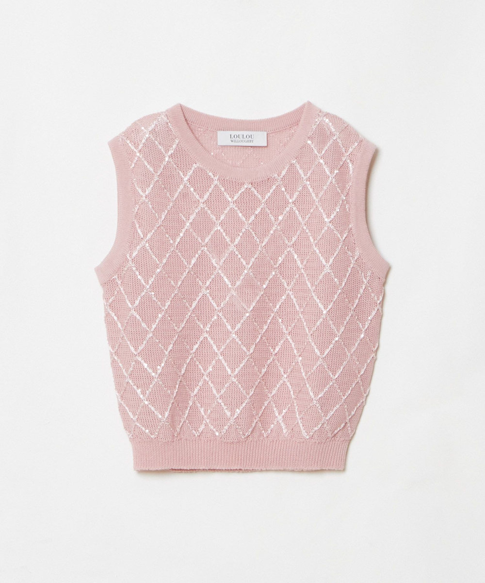 LOULOU WILLOUGHBY 【LOULOU WILLOUGHBY】シークインエンブロイダリープルオーバー ピンク (41)