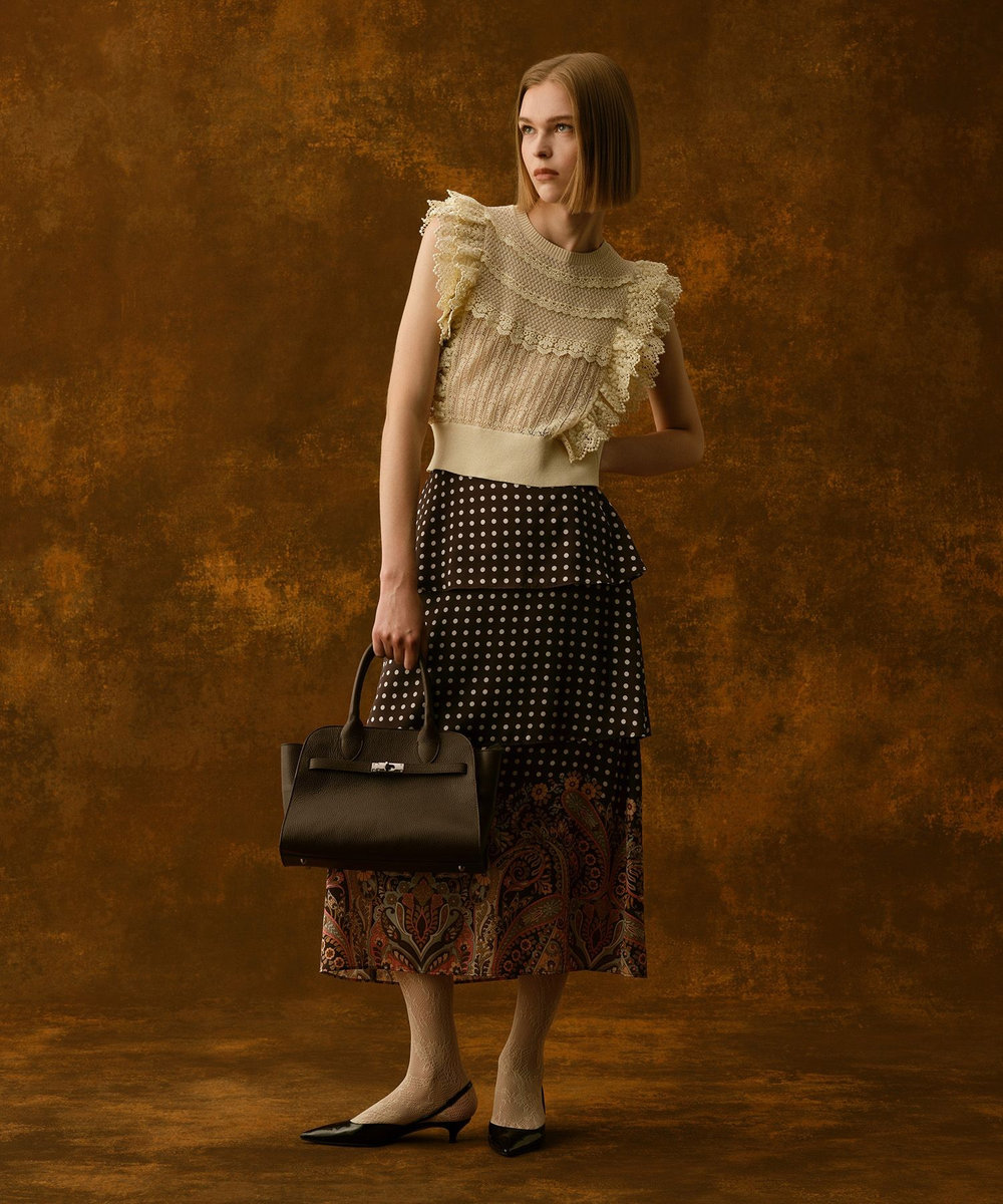 LOULOU WILLOUGHBY】ペイズリードットスカート|allureville OFFICIAL