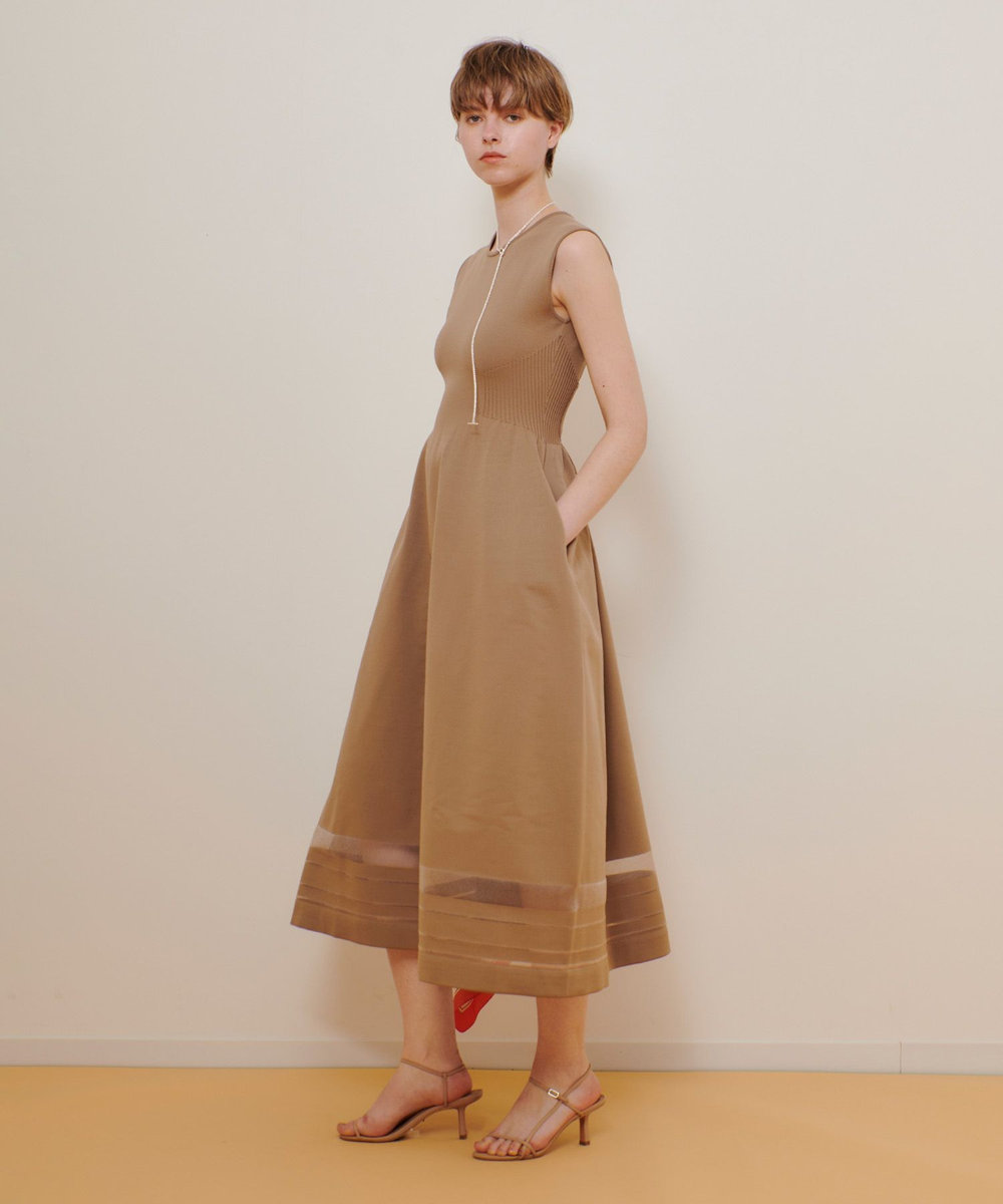 allureville ◇ウエストマークリブワンピース ベージュ (11)