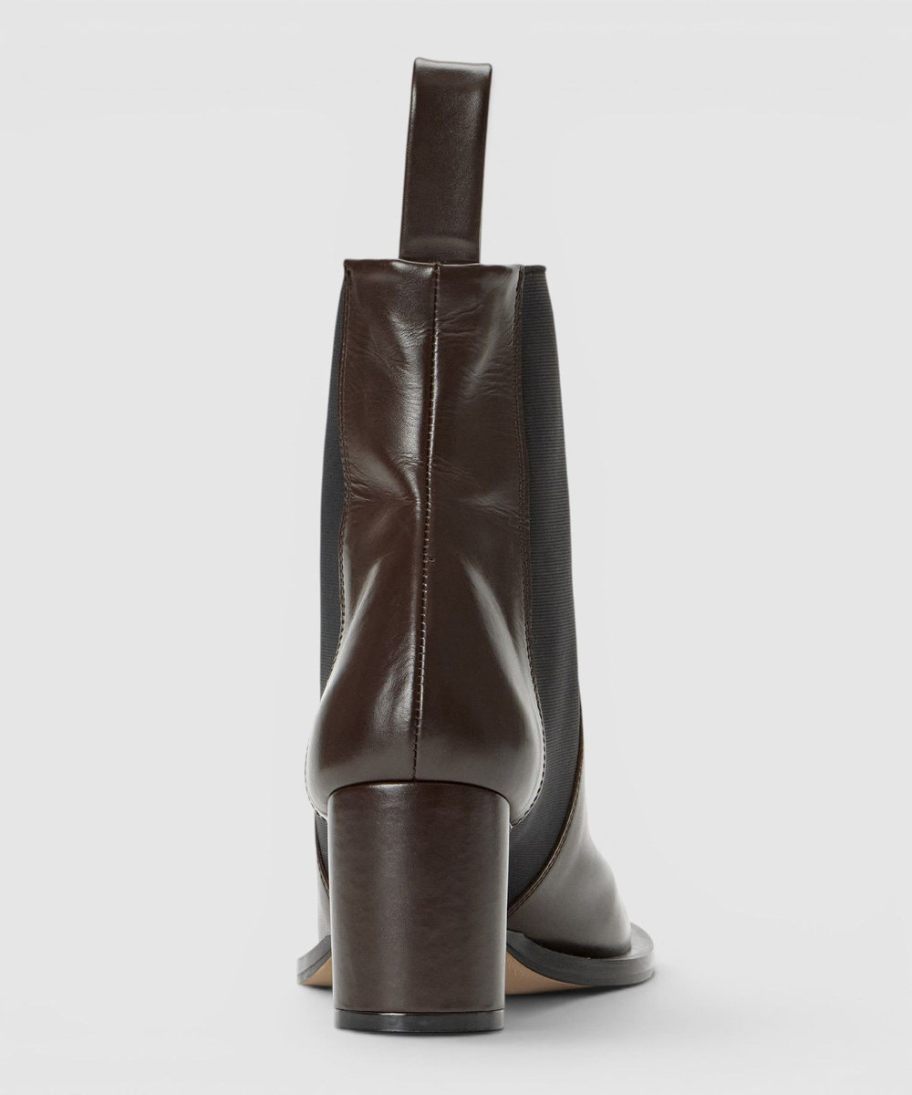 buying 【PIPPICHIC(ピッピシック)】OBLIQUE SIDEGOA SHORT BOOTS ダークブラウン (82)