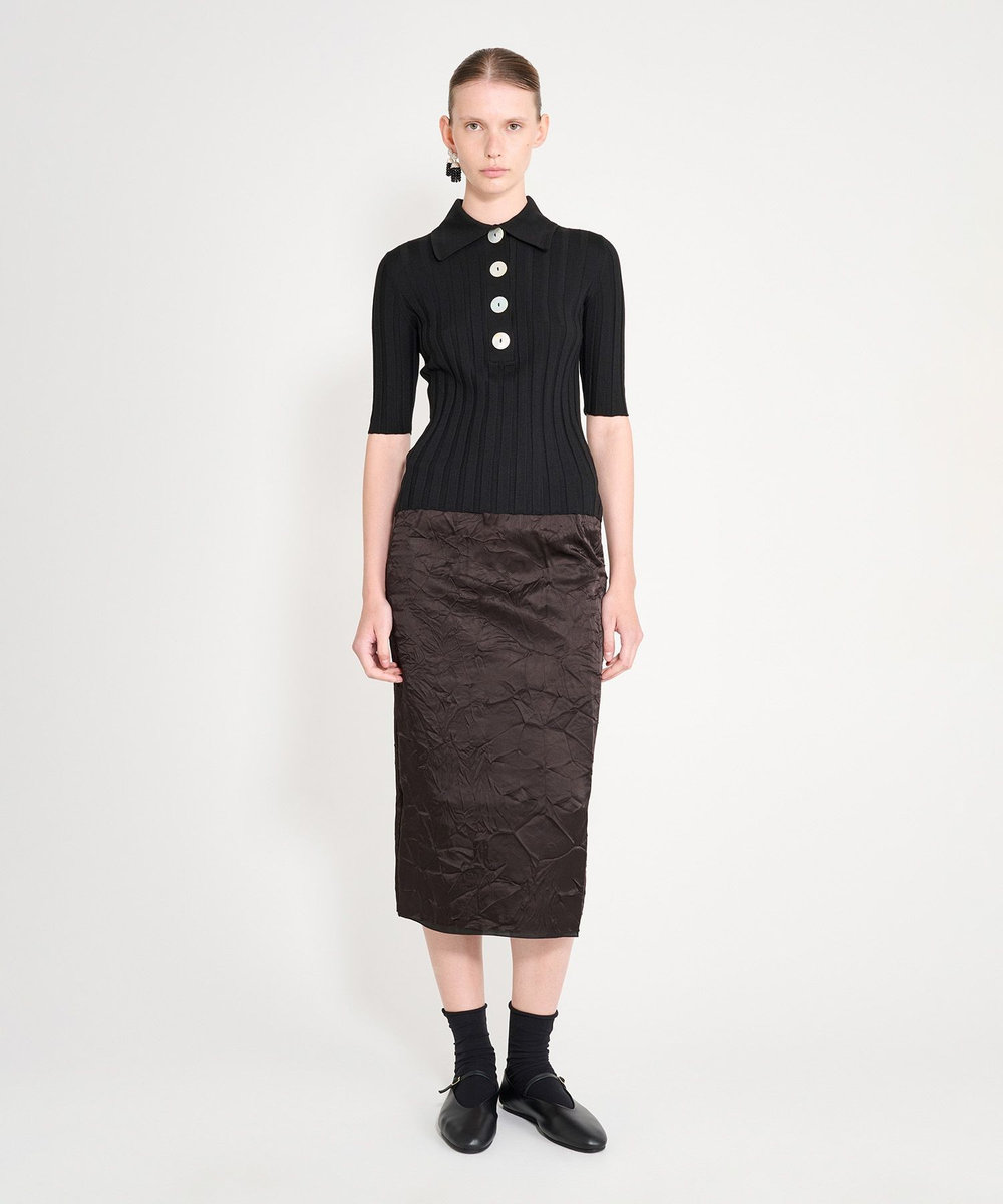 buying 【NACKIYE(ナキエ)】 SUGARMAN KNIT POLO ブラック (95)