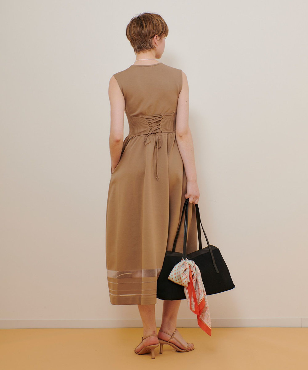 allureville ◇ウエストマークリブワンピース ベージュ (11)