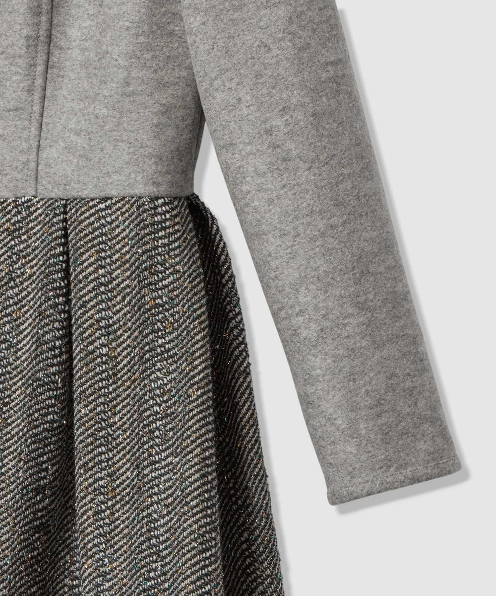 LOULOU WILLOUGHBY 【LOULOU WILLOUGHBY】LINTONラメツイードワンピース グレー (92)