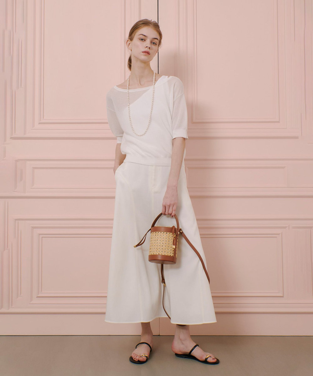 LOULOU WILLOUGHBY 【LOULOU WILLOUGHBY】デニムライクマーメイドスカート オフホワイト (02)