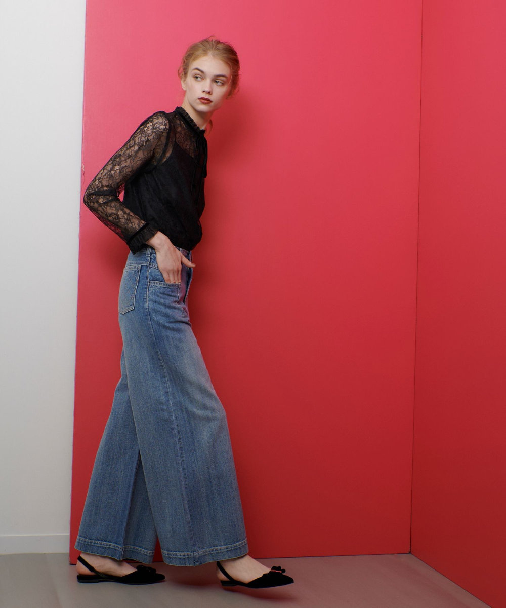 LOULOU WILLOUGHBY 【LOULOU WILLOUGHBY】デニムバギーパンツ ブルー (61)