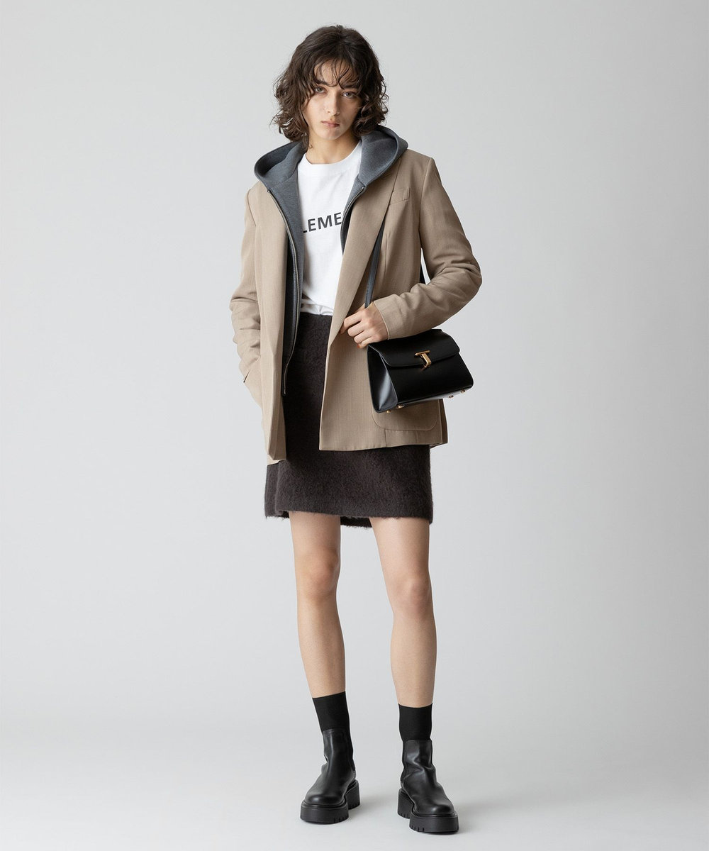 allureville ウールボタンレスジャケット ベージュ (11)