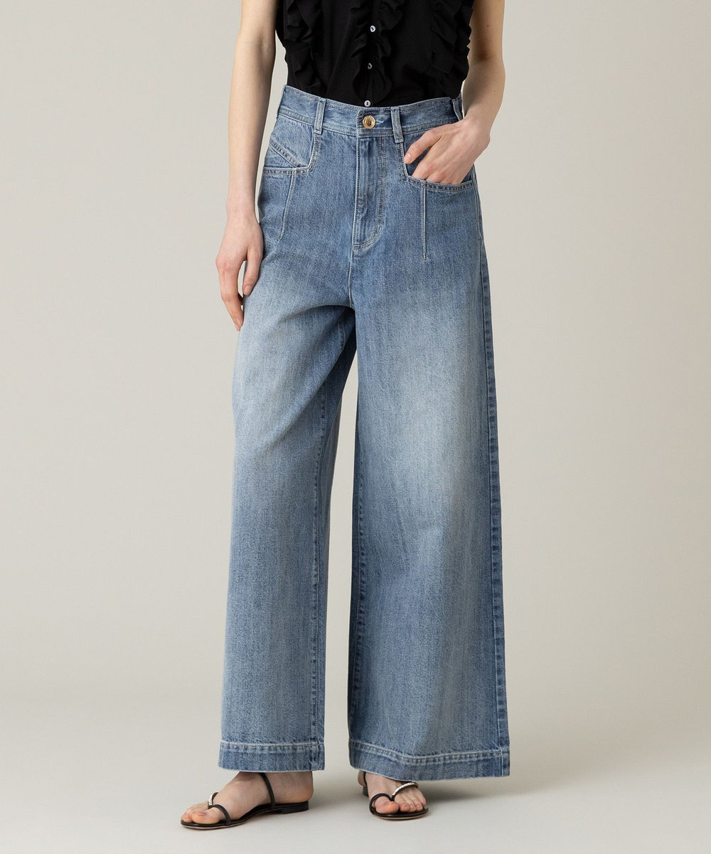 LOULOU WILLOUGHBY 【LOULOU WILLOUGHBY】デニムバギーパンツ ブルー (61)