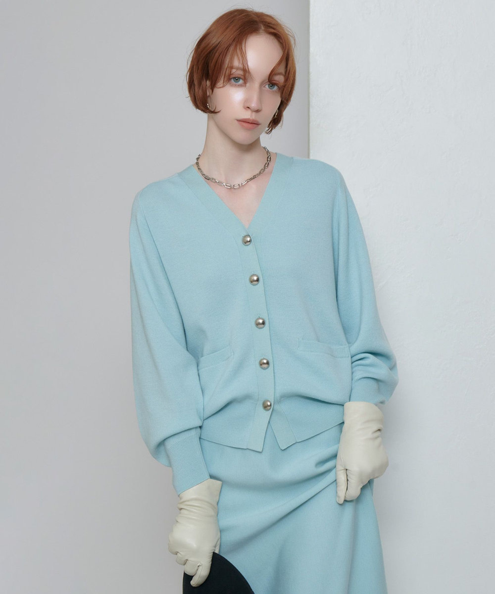 allureville ウールスムースカーディガン ミントグリーン (73)