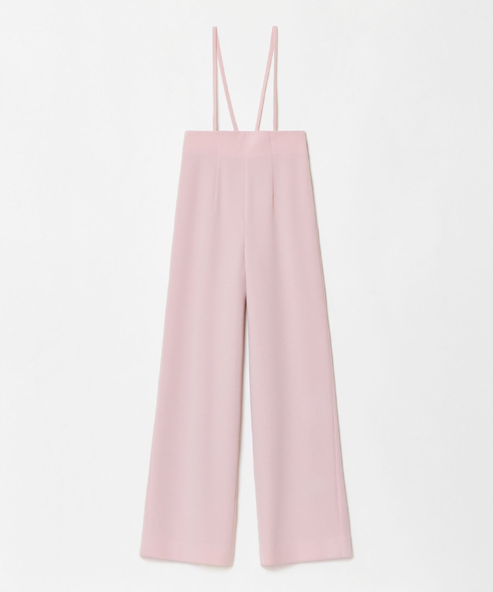 LOULOU WILLOUGHBY 【LOULOU WILLOUGHBY】ダブルクロスハイウエストサスペンダーパンツ ピンク (41)