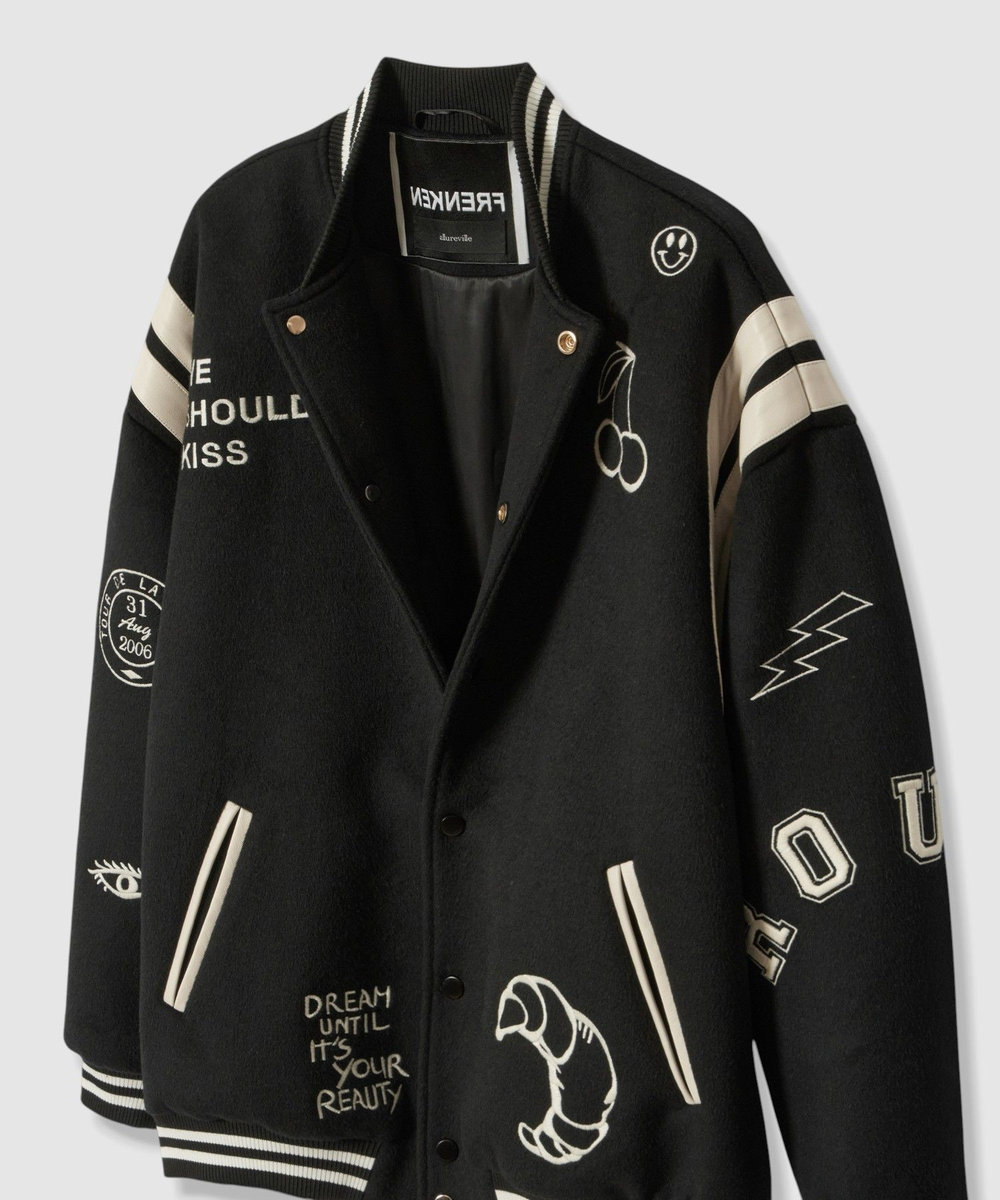 buying 【FRENKEN(フランケン)】BASEBALL JACKET ブラック (95)