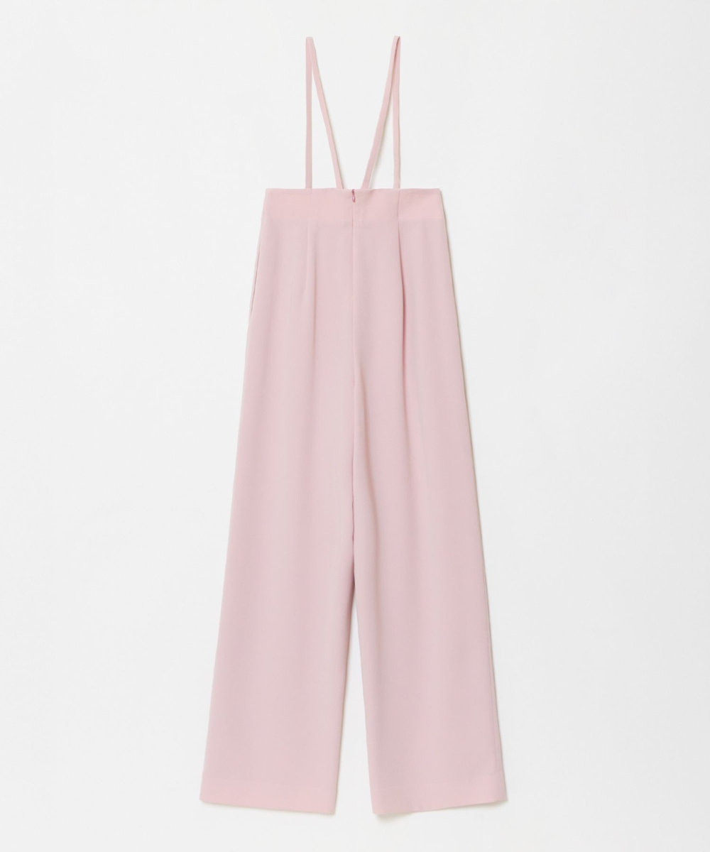 LOULOU WILLOUGHBY 【LOULOU WILLOUGHBY】ダブルクロスハイウエストサスペンダーパンツ ピンク (41)