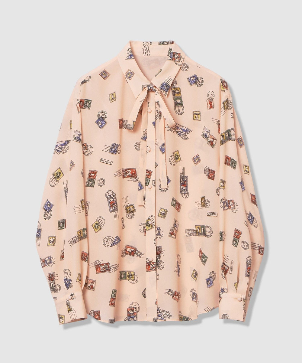 LOULOU WILLOUGHBY 【LOULOU WILLOUGHBY】レタープリントシャツブラウス ピンク (41)