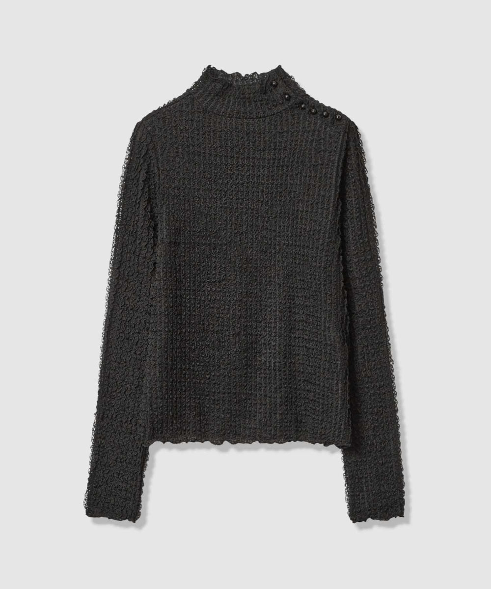 LOULOU WILLOUGHBY 【LOULOU WILLOUGHBY】ティアードラッセルプルオーバー ブラック (95)