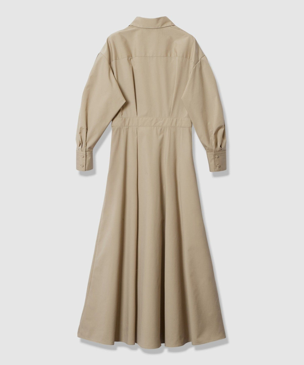 allureville ラップライクシャツワンピース ベージュ (11)