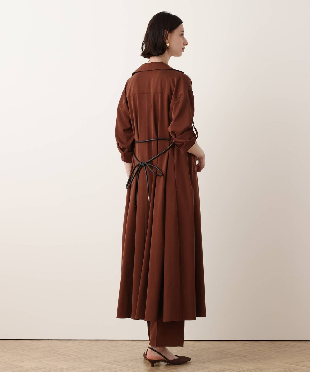 allureville フィブリルストレッチシャツワンピース ブラウン (81)