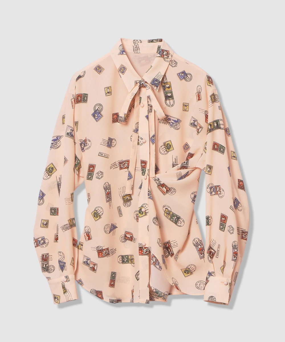 LOULOU WILLOUGHBY 【LOULOU WILLOUGHBY】レタープリントシャツブラウス ピンク (41)