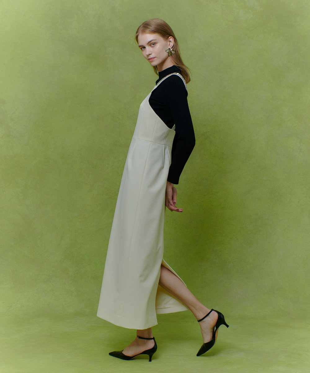 LOULOU WILLOUGHBY 【LOULOU WILLOUGHBY】ビジュージャンパースカート アイボリー (04)