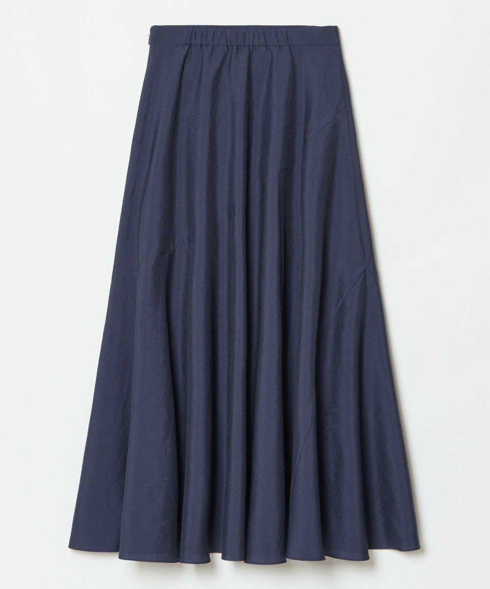 allureville オーガンジー切替フレアスカート ネイビー (65)
