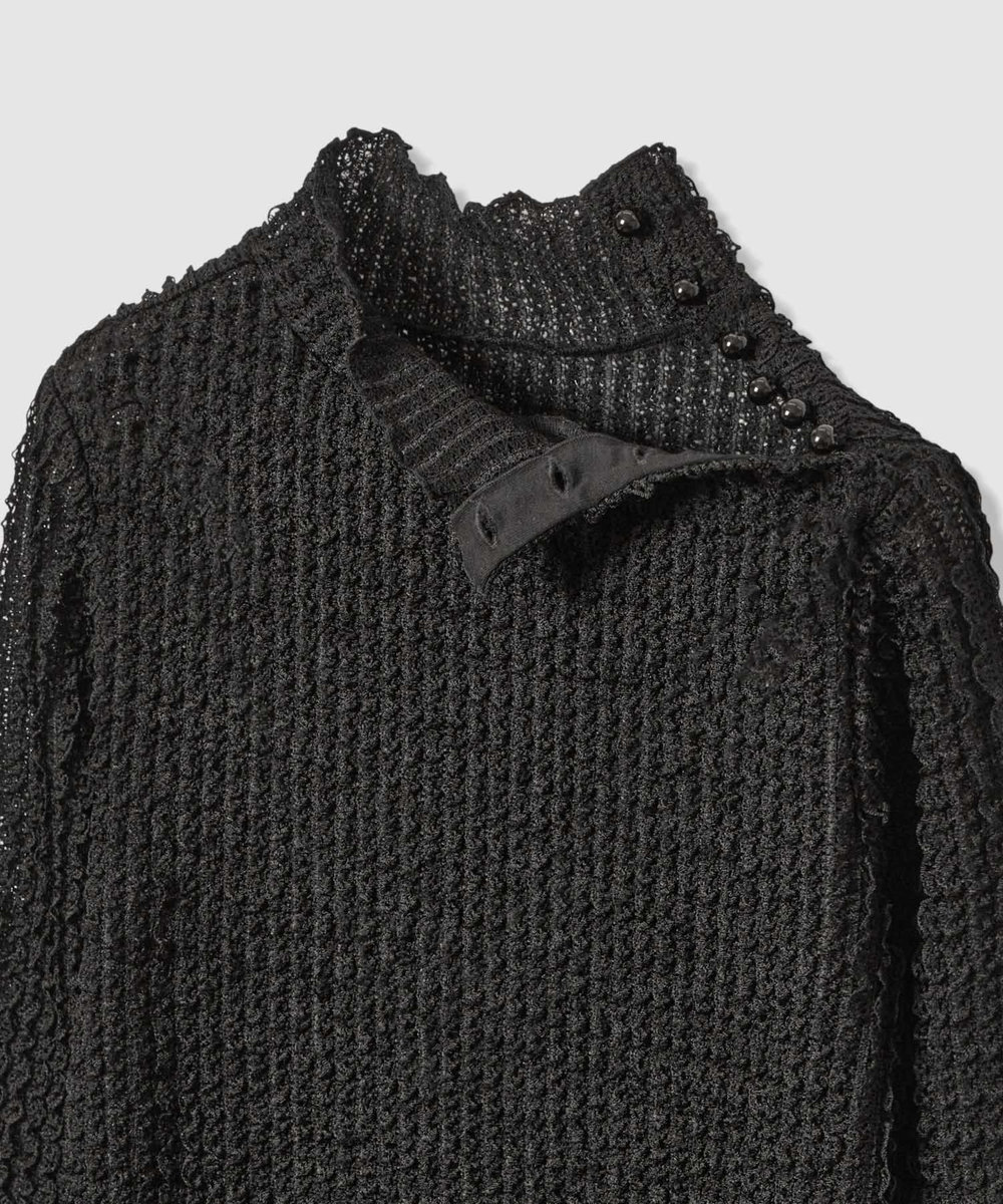 LOULOU WILLOUGHBY 【LOULOU WILLOUGHBY】ティアードラッセルプルオーバー ブラック (95)