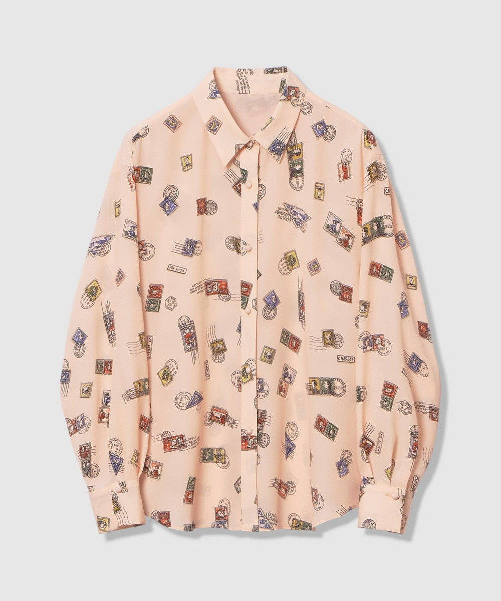 LOULOU WILLOUGHBY 【LOULOU WILLOUGHBY】レタープリントシャツブラウス ピンク (41)