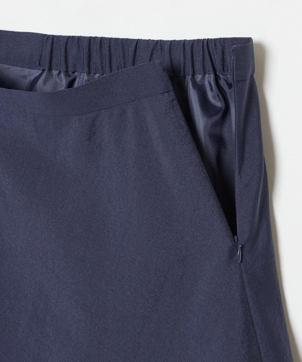 allureville オーガンジー切替フレアスカート ネイビー (65)