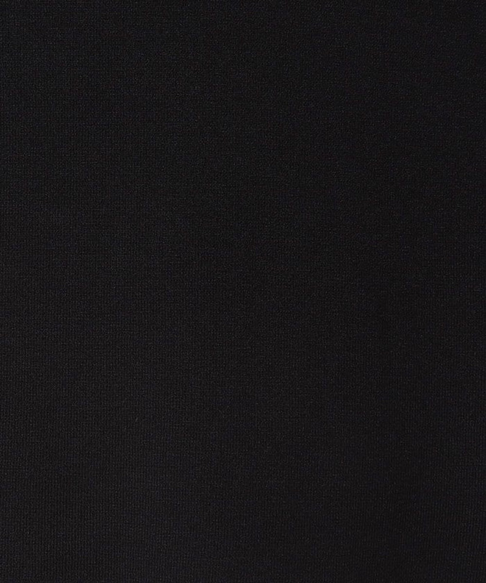 allureville 総針モックネック5分袖プルオーバー ブラック (95)