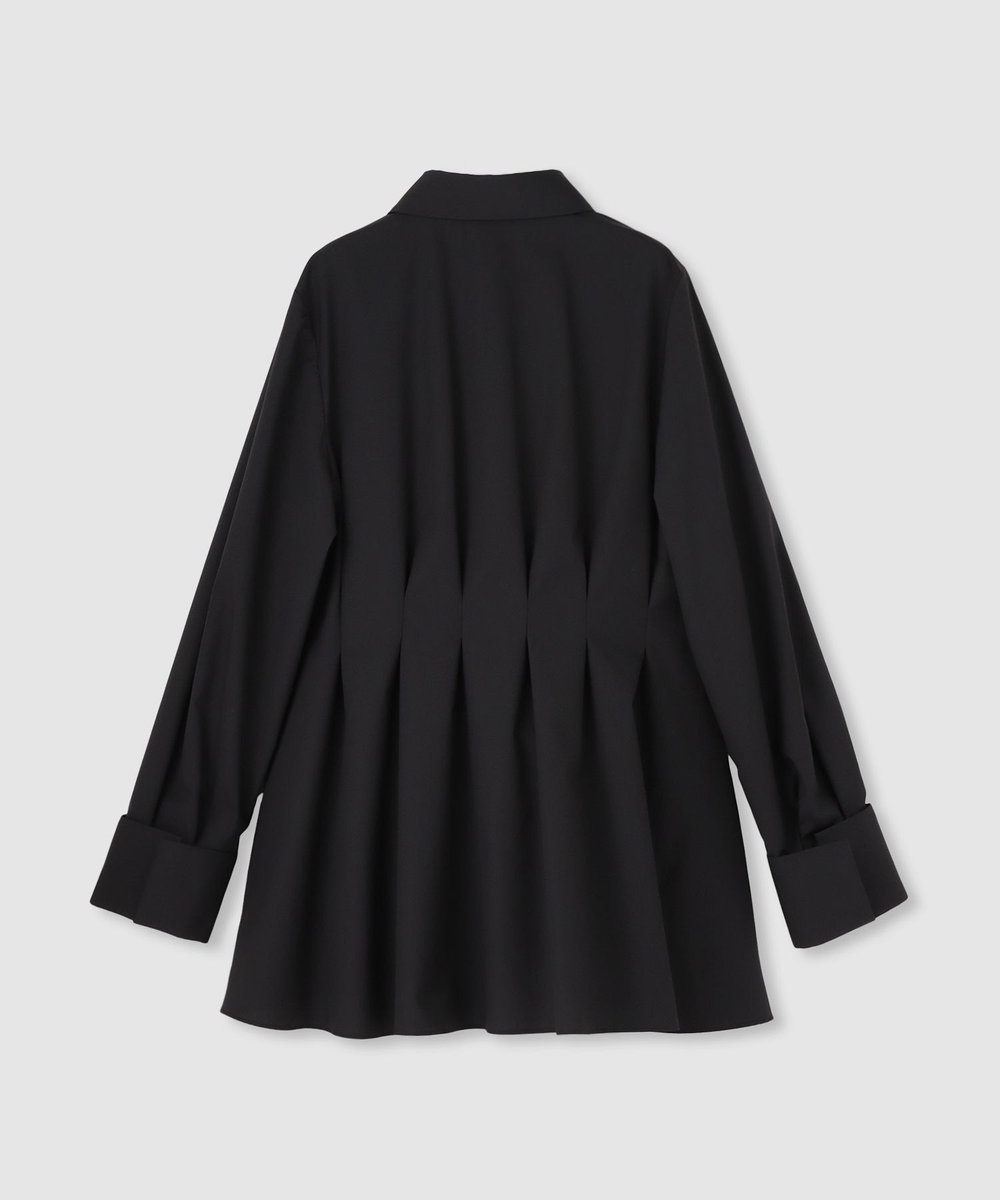 LOULOU WILLOUGHBY 【LOULOU WILLOUGHBY】タックシェイプシャツ ブラック (95)