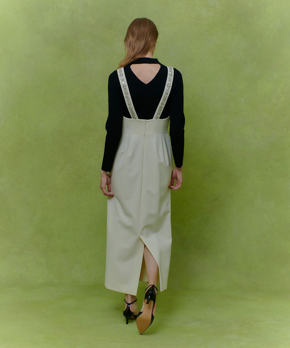 LOULOU WILLOUGHBY 【LOULOU WILLOUGHBY】ビジュージャンパースカート アイボリー (04)