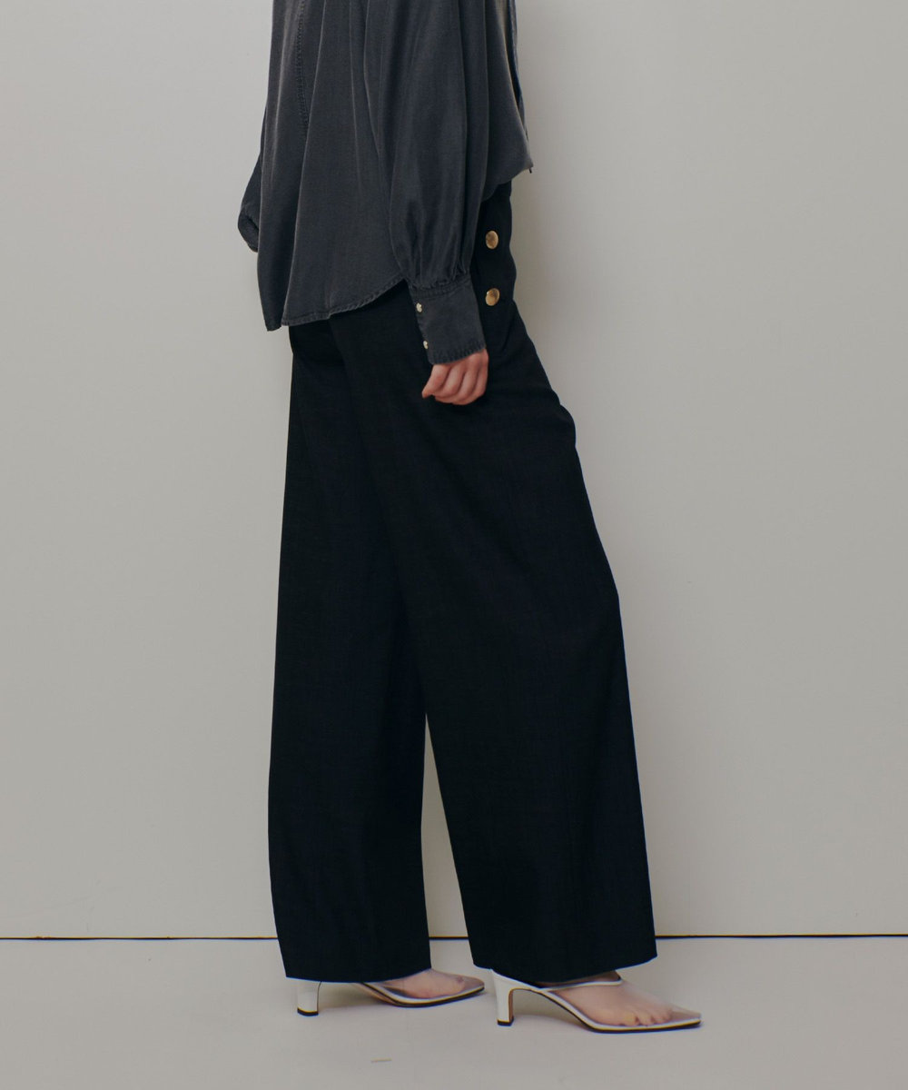 allureville 【WEB・ルミネ別注】デニムライクマリンパンツ ブラック系 (98)