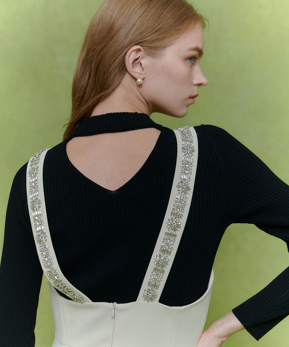 LOULOU WILLOUGHBY 【LOULOU WILLOUGHBY】ビジュージャンパースカート アイボリー (04)