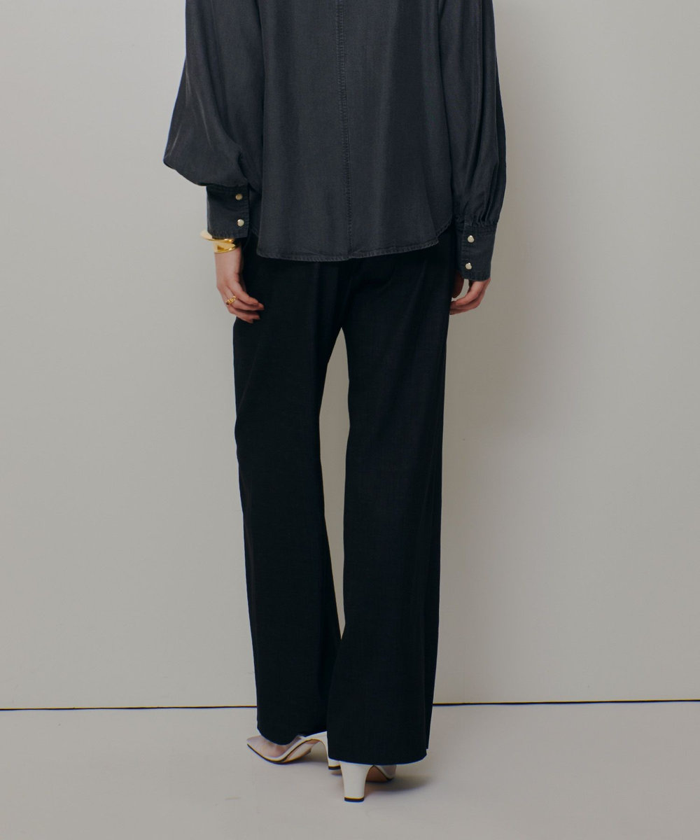 allureville 【WEB・ルミネ別注】デニムライクマリンパンツ ブラック系 (98)