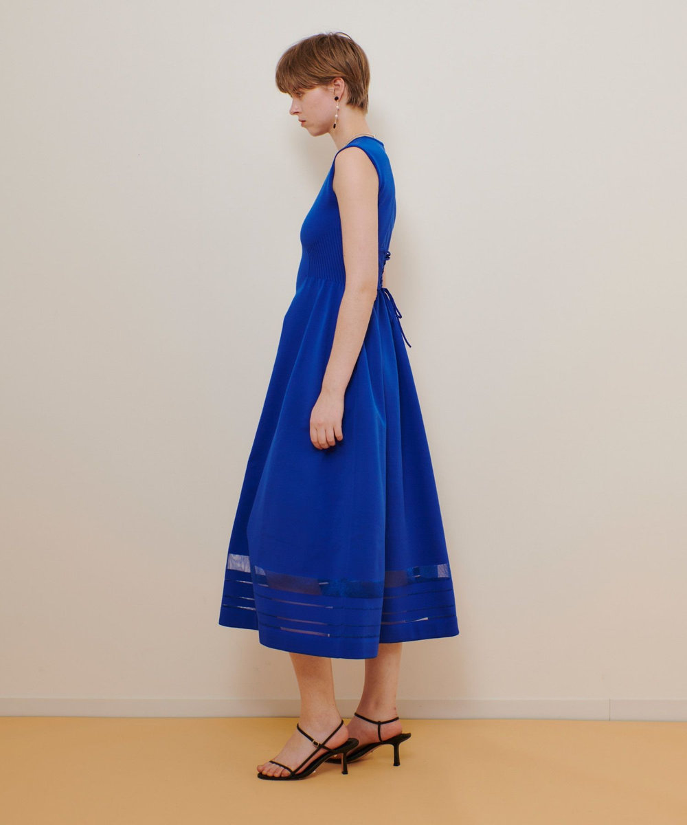 allureville ◇ウエストマークリブワンピース ブルー (61)