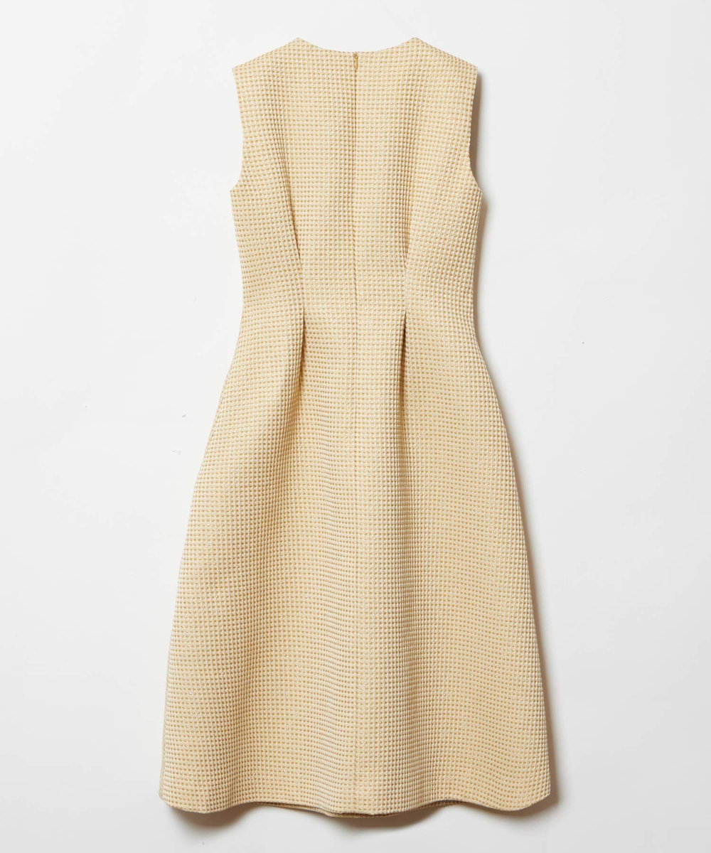 LOULOU WILLOUGHBY 【LOULOU WILLOUGHBY】スパークルジャガードノースリーブワンピース イエロー (21)