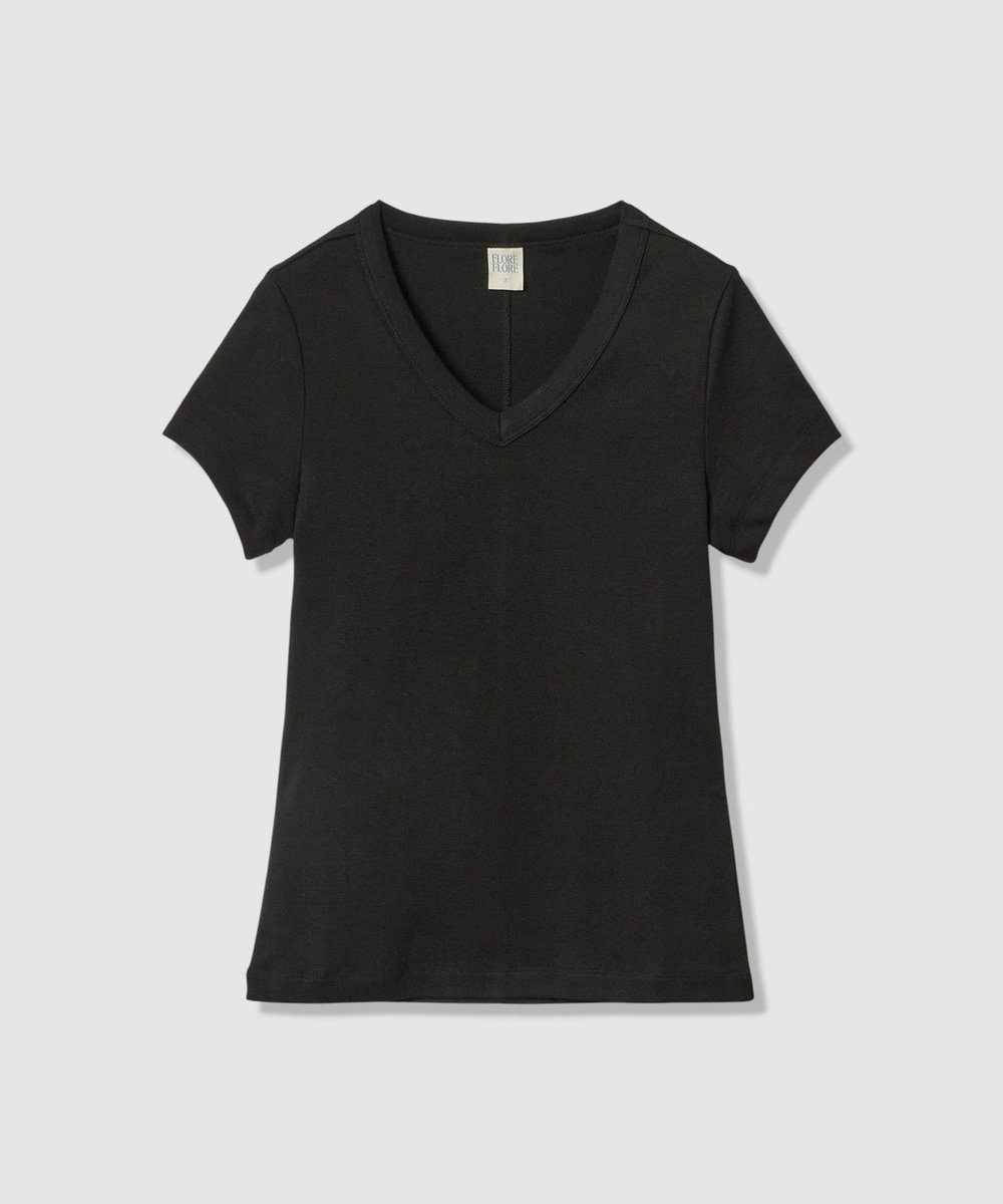 buying 【FLORE FLORE(フローレフローレ)】JILL BABY TEE ブラック (95)