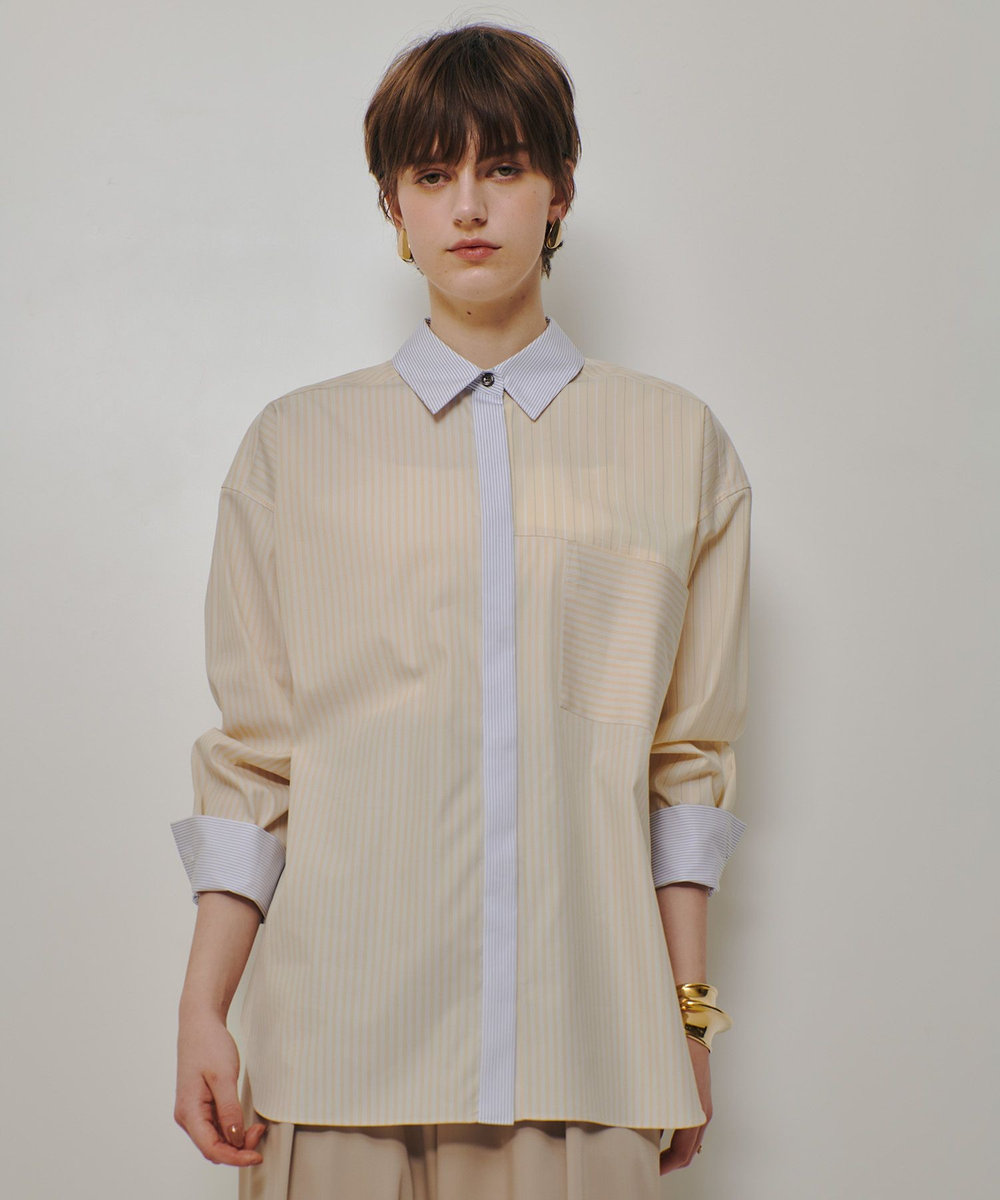 allureville 【WEB・一部店舗別注】クレイジーストライプシャツ イエロー (21)