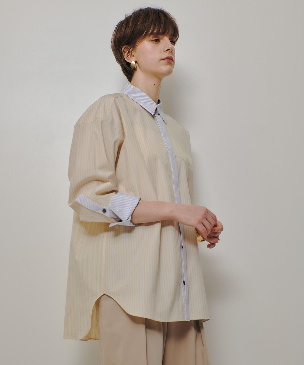 allureville 【WEB・一部店舗別注】クレイジーストライプシャツ イエロー (21)