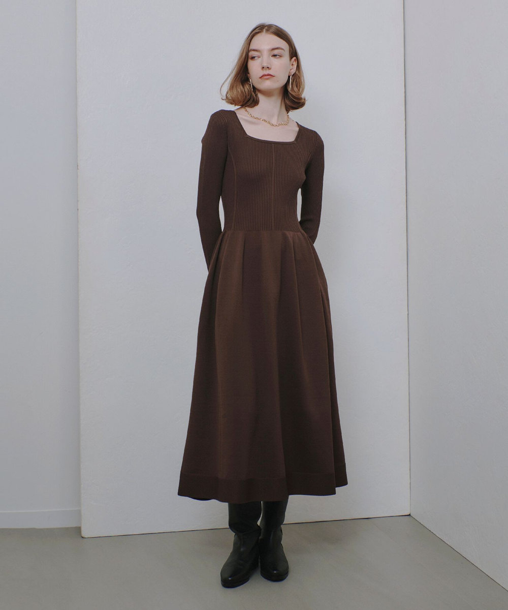 ウエストマークコクーンニットワンピース|allureville OFFICIAL SITE