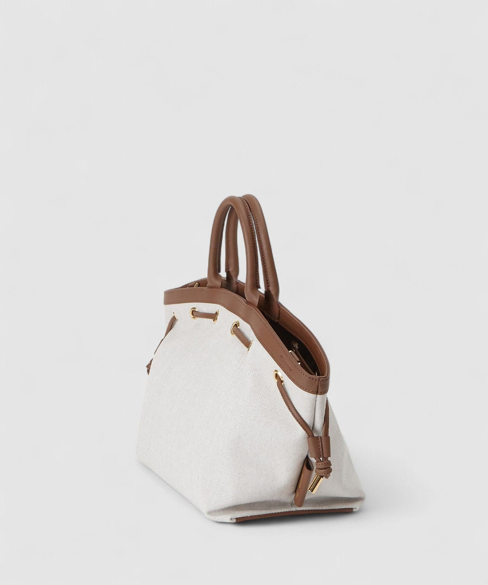 buying 【VIOLAd'ORO (ヴィオラドーロ) 】キャンパーキャンバストートバッグ ベージュ系 (19)